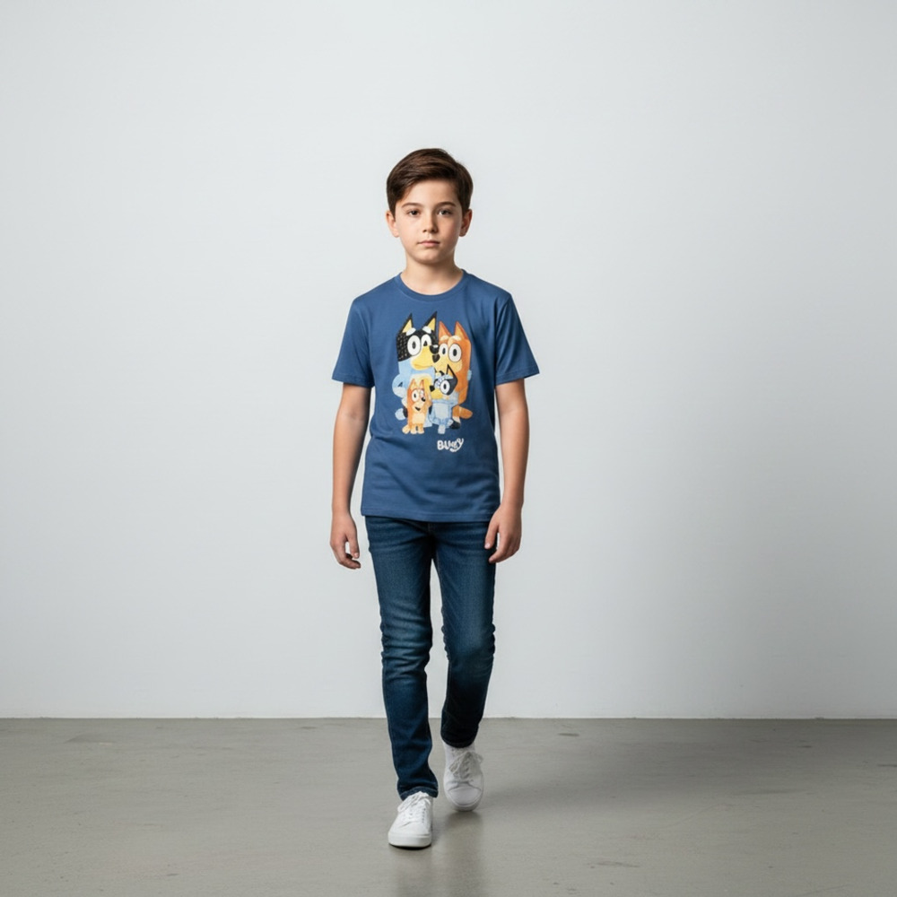 Bluey Family Portrait Short Sleeve Graphic T-Shirt